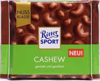 Cokollate Ritter Sport Qumesht dhe Kikirike te Pjekur 100g