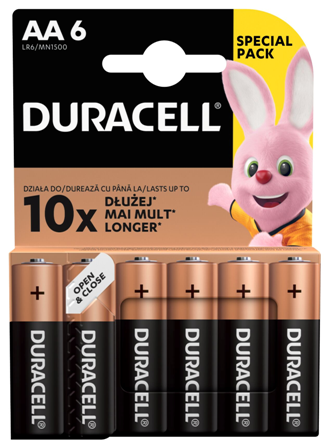 BATERI ALKALINE AA DURACELL BASIC 6COPE