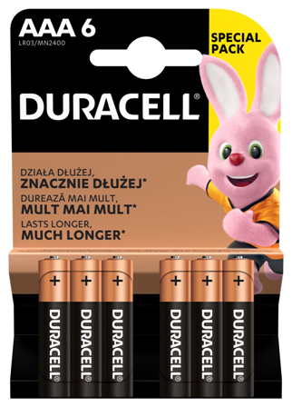 BATERI ALKALINE AAA DURACELL BASIC 6COPE