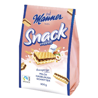 Vafer Manner Snack Mini Qumesht Lajthi 300g