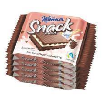 Vafer Manner Snack Minis Qumesht Cokollate 5x25g